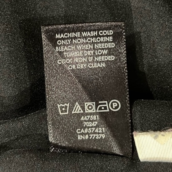 Ann Taylor long sleeve lace trim black pleated front mini dress size 8 - Picture 10 of 11